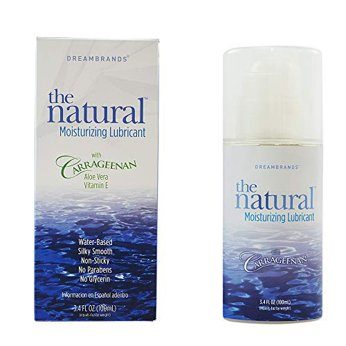 The Natural, Carrageenan Water-Based Personal Gel, with Vitamin E and Aloe Vera - 3.4 fl oz - DreamBrands