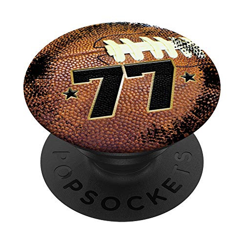 American Football Jersey Number 77 PopSockets PopGrip: Swappable Grip for Phones  and  Tablets
