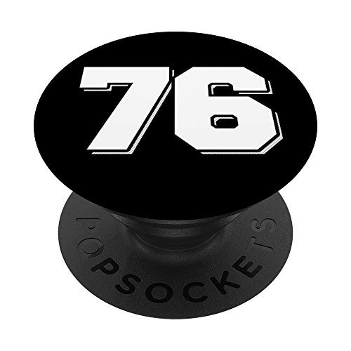 Sports Jersey Number Seventy-Six - Player Number 76 PopSockets Grip and Stand for Phones and Tablets