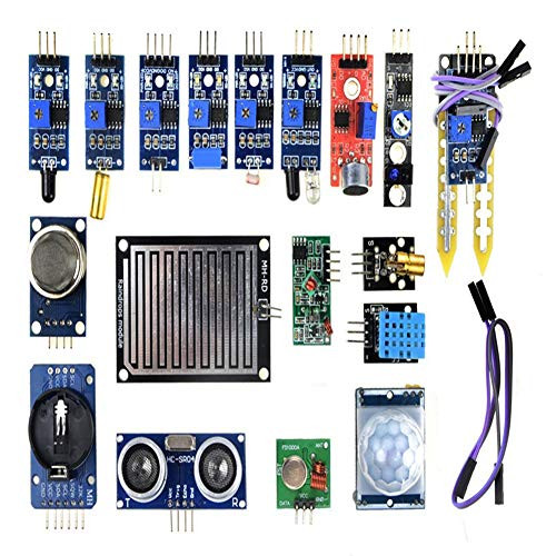 AOICRIE Sensors Assortment Kit, 16 in 1 Sensor Starter Kit for Arduino Raspberry Project Super Starter Kits for UNO R3 Mega2560 Mega328 Nano Raspberry Pi 4b 3 2 Model B