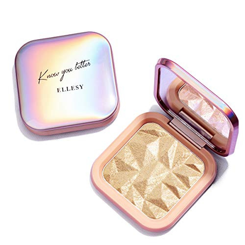 ELLESY Highlighter Makeup Palette Waterproof  and  Long Lasting Highlighter Palette Shimmer Highlight Powder Suit All Skin Tones-TWILIGHT GLOW