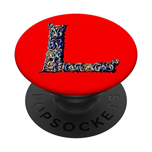 L: Initial, Monogram, Letter PopSockets Grip and Stand for Phones and Tablets