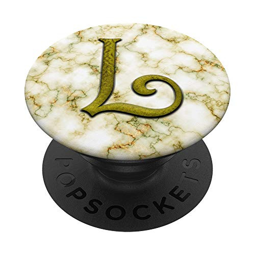 L Letter Initial Monogram PopSockets Grip and Stand for Phones and Tablets