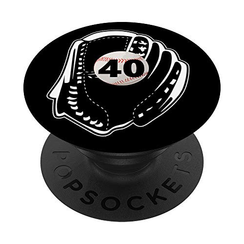 Baseball  40 Practice Warm Up Clothes Number Forty PopSockets Grip and Stand for Phones and Tablets