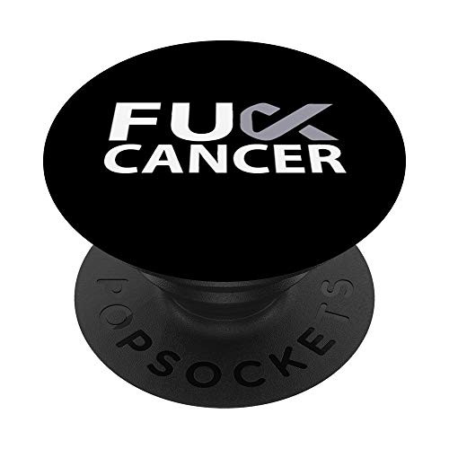 Fuck Brain Cancer F U FU Gray Ribbon Cancer Awareness PopSockets Grip and Stand for Phones and Tablets Fuck Brain Cancer F U FU Gray Ribbon Cancer Awareness PopSockets Grip and Stand for Phones and Tablets