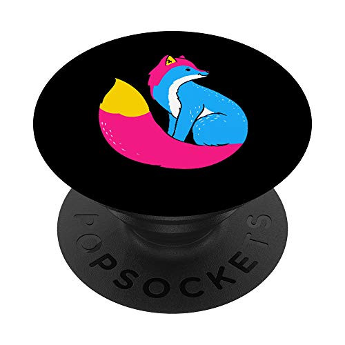 Pansexual Fox Pan Pride PopSockets PopGrip: Swappable Grip for Phones  and  Tablets