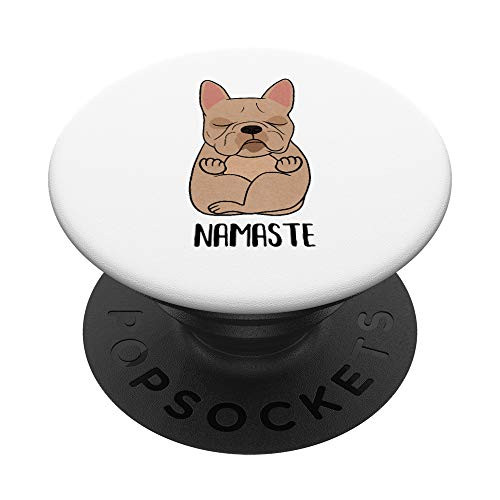 French bulldog l dog yoga pose Namaste, Zen Meditation PopSockets PopGrip: Swappable Grip for Phones  and  Tablets