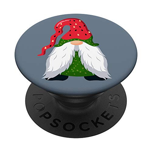 Summer Watermelon Gnome Fun Summer Garden Gnome Gift PopSockets PopGrip: Swappable Grip for Phones  and  Tablets