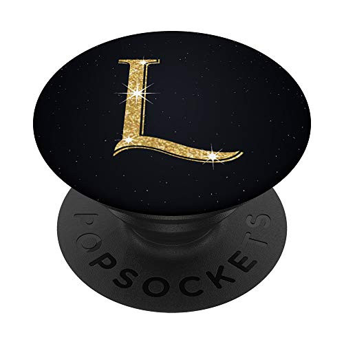 Monogram Initial Letter "L" In the Night Sky PopSockets PopGrip: Swappable Grip for Phones  and  Tablets