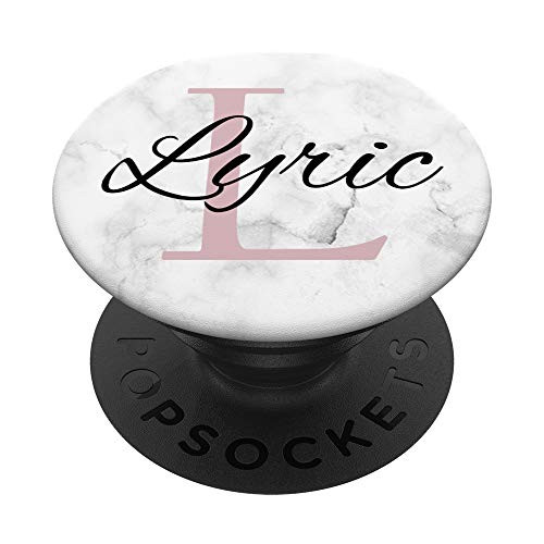 Lyric Rose Pink Glamour Monogram Letter L Girls PopSockets Grip and Stand for Phones and Tablets