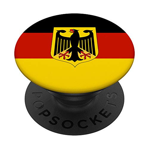German Germany Flag With Coat Of Arms PopSockets PopGrip: Swappable Grip for Phones  and  Tablets