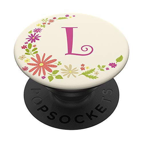 Letter L Gift Vintage Floral Monogram Initial L PopSockets Grip and Stand for Phones and Tablets Letter L Gift Vintage Floral Monogram Initial L PopSockets Grip and Stand for Phones and Tablets