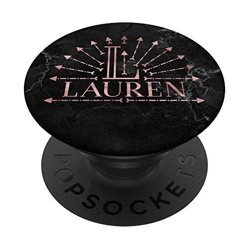 Letter L Lauren Name Rose Pink Boho Arrows Initial Monogram PopSockets Grip and Stand for Phones and Tablets