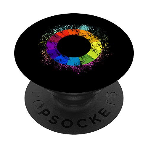 Art Teacher Gift Color Circle Palette Painter Artist Art PopSockets PopGrip: Swappable Grip for Phones  and  Tablets