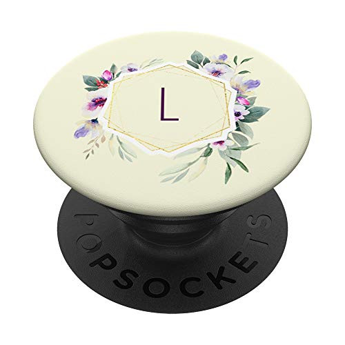 Floral Monogram Initial Letter L Watercolor Personalized PopSockets PopGrip: Swappable Grip for Phones and Tablets Floral Monogram Initial Letter L Watercolor Personalized PopSockets PopGrip: Swappable Grip for Phones and Tablets