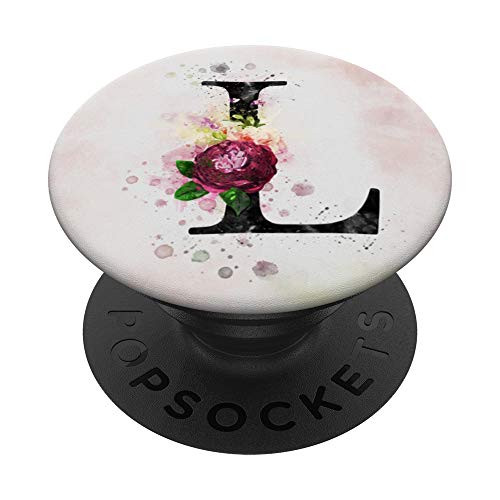 l Monogram Initial Letter L Floral Watercolor Art Design PopSockets PopGrip: Swappable Grip for Phones and Tablets l Monogram Initial Letter L Floral Watercolor Art Design PopSockets PopGrip: Swappable Grip for Phones and Tablets