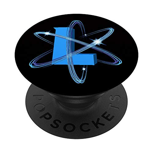 Initial Letter L Science Atom PopSockets Grip and Stand for Phones and Tablets
