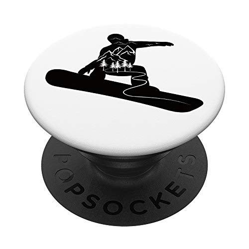 Snowboarder ski slope winter sports in mountains PopSockets Grip and Stand for Phones and Tablets Snowboarder ski slope winter sports in mountains PopSockets Grip and Stand for Phones and Tablets