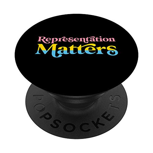 Representation Matters Pansexual LGBTQIA Pan Pride Flag PopSockets Grip and Stand for Phones and Tablets