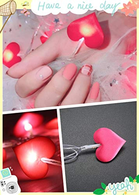 Fantasee 20 LED Heart-Shaped String Lights, Battery Operated LED String Lights Heart Love Fairy Lights for Wedding Party Home Decor (9.8ft - 20LED, Red) Fantasee 20 LED Heart-Shaped String Lights, Battery Operated LED String Lights Heart Love Fairy Lights for Wedding Party Home Decor (9.8ft - 20LED, Red)