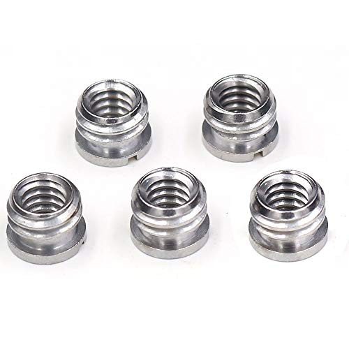 TEZONG Standard 1/4" to 3/8" Covert Screw Metal Reducer Bushing Converter Adapter for DSLR Camera Camcorder Tripod Monopod Ballhead and Video Light SLR 5Pack