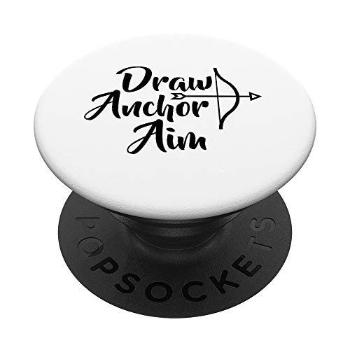 Draw Anchor Aim Archery Club PopSockets PopGrip: Swappable Grip for Phones  and  Tablets