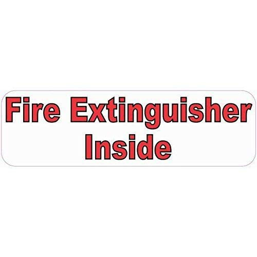 StickerTalk Fire Extinguisher Vinyl Sticker, 10 inches by 3 inches