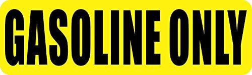 StickerTalk Gasoline Only Vinyl Sticker, 10 inches by 3 inches