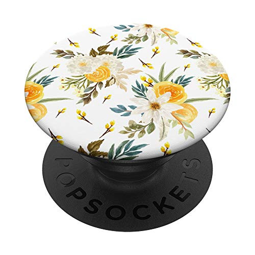 Yellow white Flowers Bouquet Floral Pattern Botanical Garden PopSockets Grip and Stand for Phones and Tablets Yellow white Flowers Bouquet Floral Pattern Botanical Garden PopSockets Grip and Stand for Phones and Tablets