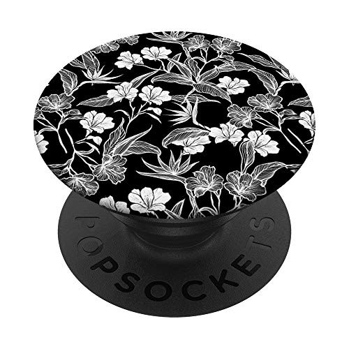 White Flowers Bouquet Floral Pattern Botanical Garden Black PopSockets Grip and Stand for Phones and Tablets White Flowers Bouquet Floral Pattern Botanical Garden Black PopSockets Grip and Stand for Phones and Tablets