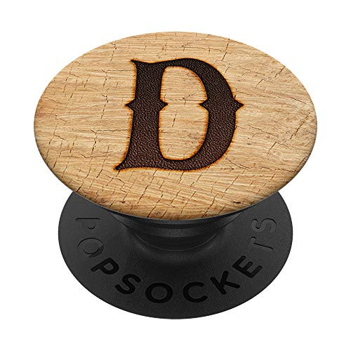 Rustic Letter D First Initial Monogram PS13790D PopSockets PopGrip: Swappable Grip for Phones  and  Tablets