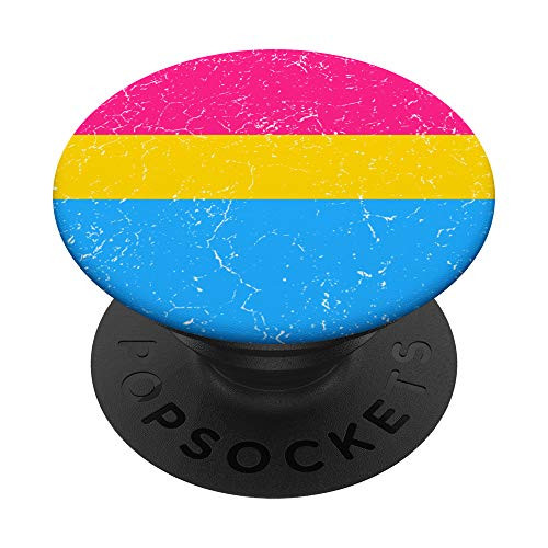 Proud Pan Gay Pride Month Gift Pansexual Pride Flag LGBT PopSockets PopGrip: Swappable Grip for Phones  and  Tablets