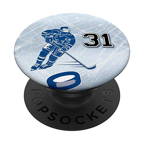 31 Hockey Number Player Design  31 PopSockets PopGrip: Swappable Grip for Phones  and  Tablets