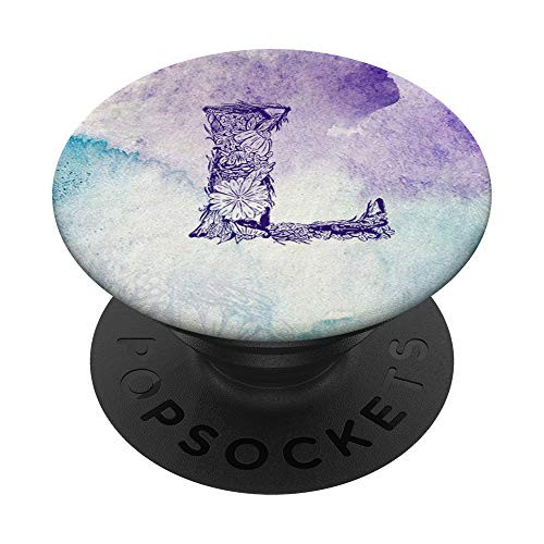 Initial Letter L with Flowers Floral Watercolor PopSockets PopGrip: Swappable Grip for Phones and Tablets Initial Letter L with Flowers Floral Watercolor PopSockets PopGrip: Swappable Grip for Phones and Tablets