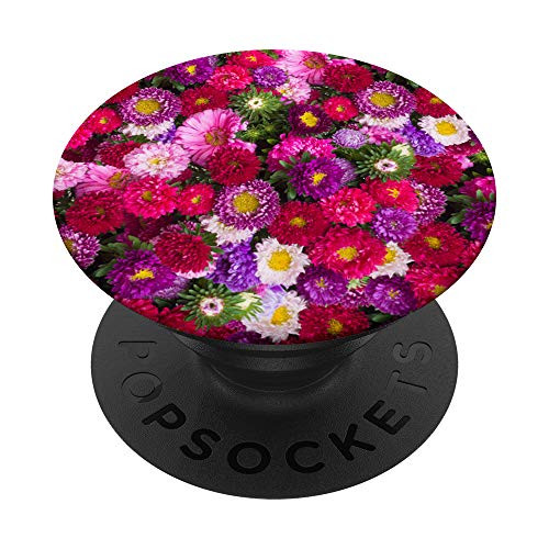Colorful Flowers Floral Garden Pink Purple PopSockets PopGrip: Swappable Grip for Phones  and  Tablets