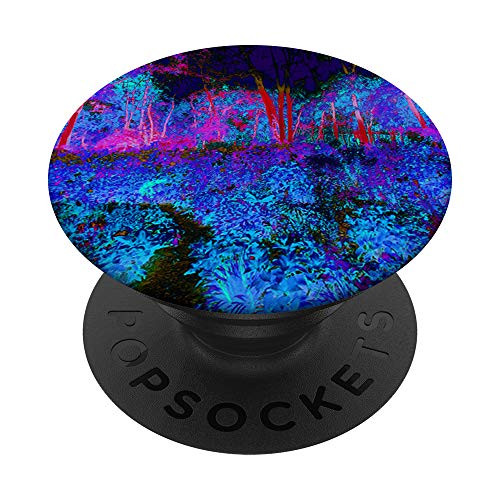 Impressionistic Blue, Purple and Red Garden Landscape PopSockets PopGrip: Swappable Grip for Phones  and  Tablets