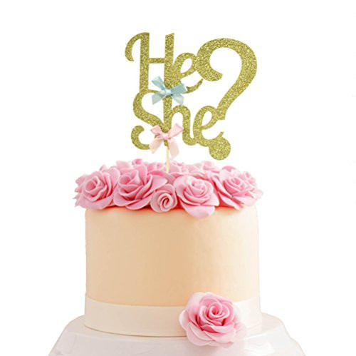 He or She? Cake Topper - Gillter Gender Reveal Party Decor - Gender Reveal Cake Topper - Boy or Girl Decor - It's a. Party Decor He or She? Cake Topper - Gillter Gender Reveal Party Decor - Gender Reveal Cake Topper - Boy or Girl Decor - It's a. Party Decor