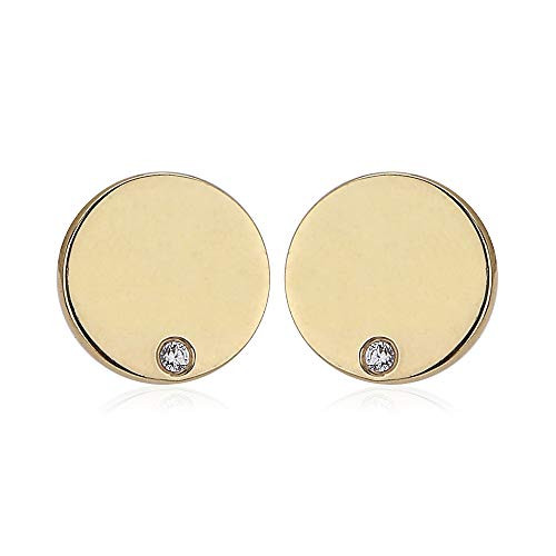Vanbelle 18K Gold Plated Jewelry Round Stud Earring with Cubic Zirconia Stones for Women and Girls Vanbelle 18K Gold Plated Jewelry Round Stud Earring with Cubic Zirconia Stones for Women and Girls