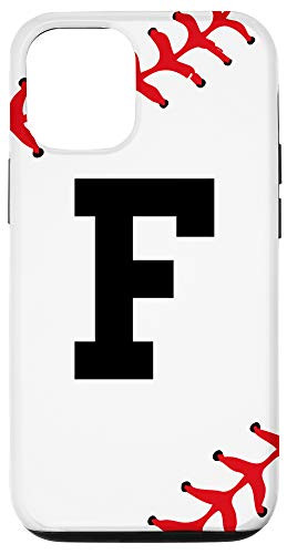 iPhone 12/12 Pro Baseball Letter F Initial Gift Ball Player Gift for Guys Case