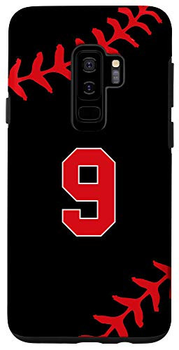 Galaxy S9Plus Baseball Jersey Uniform Number 9 Ball Player Gift for Guys Case