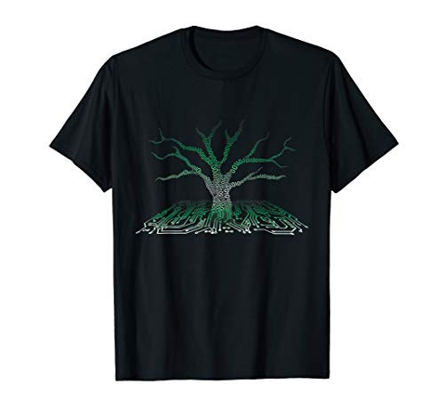 Programmer Gift Idea - Binary Tree Computer Circuit Board T-Shirt