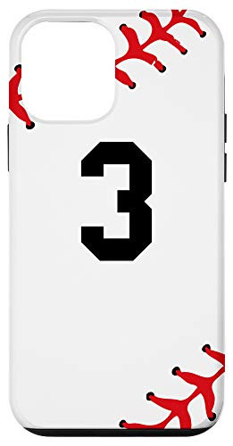 iPhone 12 mini Baseball Number 3 Jersey Uniform Gift Player Gift for Boys Case