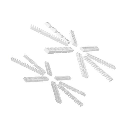 Asiahorse White  and  Transparent White Cable Combs for PSU Cable,Extension Cable Each Color Include 4 x Motherboard 24pin(12Plus12),12 x GPU 8 P(4Plus4), 8 x GPU 6Pin(3Plus3)