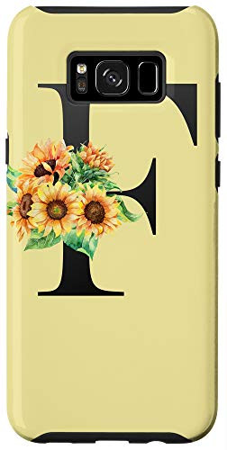 Galaxy S8Plus Capital Alphabet F Monogram Sunflowers Initial Letter Case
