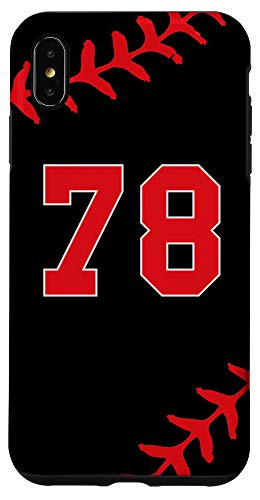 iPhone XS Max Baseball Jersey Uniform Number 78 Ball Player Gift for Guys Case