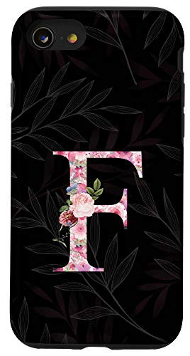 iPhone SE (2020) / 7 / 8 Cute Flower Letter F Initial Monogram Floral Case