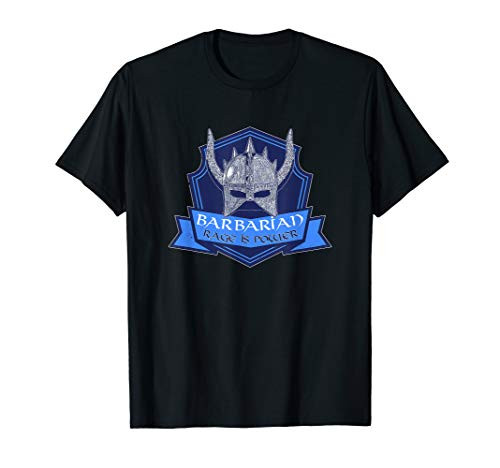 Barbarian Warrior Dungeons Board Game DM D20 RPG Gamer Tee T-Shirt