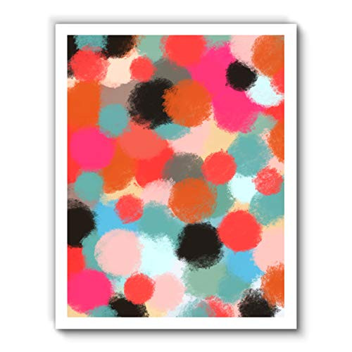 Printsmo, Color Circles, Colorful Original Abstract Modern Contemporary Art Print, Minimalist Wall Art for Bedroom and Home Decor, Boho Art Print Poster, Wall Decor 11x14 Inches, Unframed