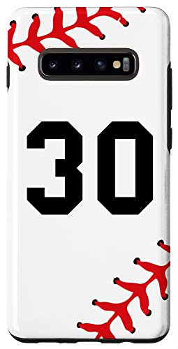 Galaxy S10Plus Baseball Jersey Uniform Number 30 Player Sports Team Gift Case