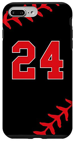 iPhone 7 Plus/8 Plus Baseball Jersey Uniform Number 24 Ball Player Gift for Guys Case